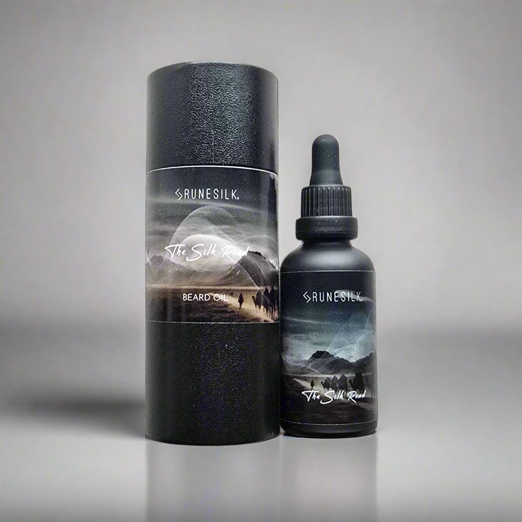 Neroli, Sandalwood, Frankincense, Myrrh, Amyris, Benzoin, Patchouli, Geranium Bourbon & Nutmeg. The Silk Road Beard Oil