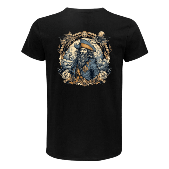 RUNESILK 7 SEAS - Black Organic Tshirt