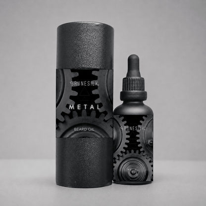 Lemon, Bergamot, Ho Leaf, Frankincense & Patchouli Elements Metal Beard Oil