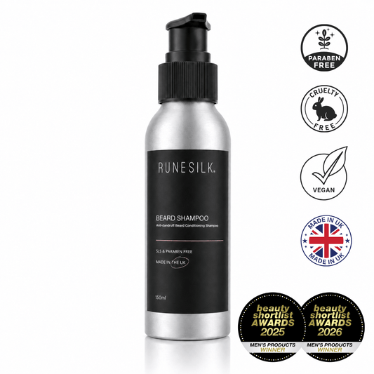 RUNESILK SLS-Free Anti-Dandruff Beard Wash - Orange and Sandalwood (150ml)